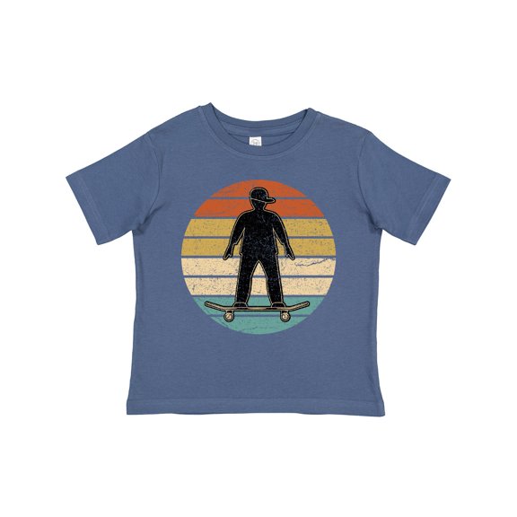 Inktastic Skateboarding Retro Sunset Skateboarder Boys Toddler T-Shirt