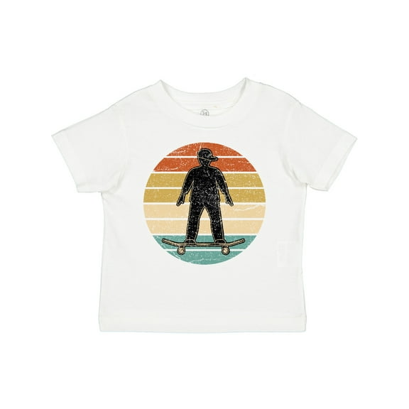Inktastic Skateboarding Retro Sunset Skateboarder Boys Toddler T-Shirt