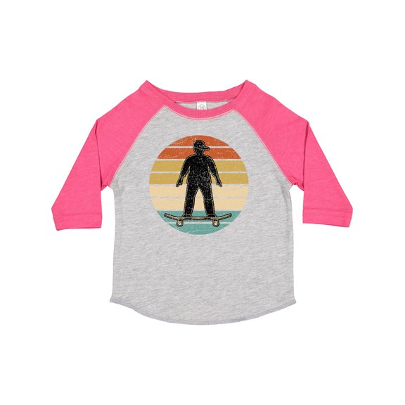 Inktastic Skateboarding Retro Sunset Skateboarder Boys Toddler T-Shirt