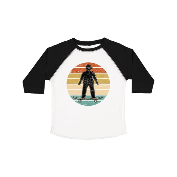 Inktastic Skateboarding Retro Sunset Skateboarder Boys Toddler T-Shirt