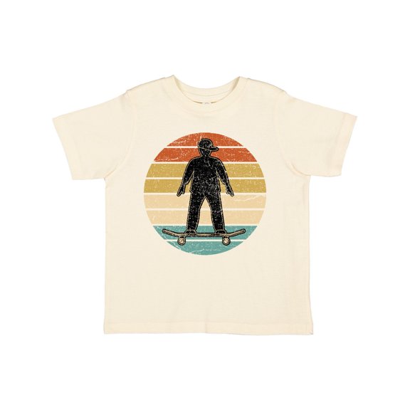 Inktastic Skateboarding Retro Sunset Skateboarder Boys Toddler T-Shirt