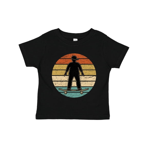 Inktastic Skateboarding Retro Sunset Skateboarder Boys Toddler T-Shirt