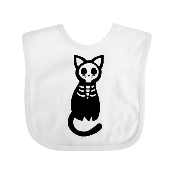 Inktastic Skeleton Cat Boys or Girls Baby Bib