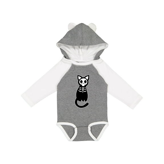 Inktastic Skeleton Cat Boys or Girls Long Sleeve Baby Bodysuit
