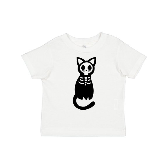 Inktastic Skeleton Cat Boys or Girls Toddler T-Shirt