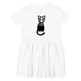 thumbnail image 1 of Inktastic Skeleton Cat Girls Toddler Dress, 1 of 5