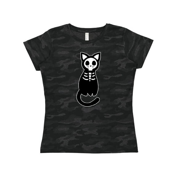 Inktastic Skeleton Cat Women's T-Shirt
