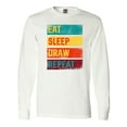 thumbnail image 1 of Inktastic Sketch Artist Eat Sleep Draw Repeat Long Sleeve T-Shirt, 1 of 5