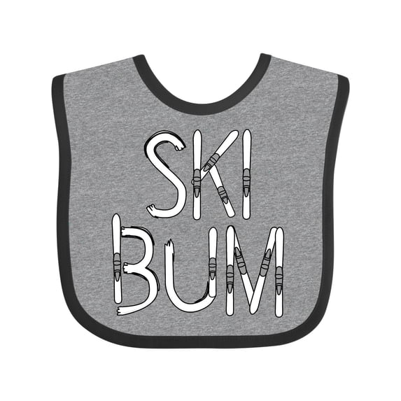 Inktastic Ski Bum Boys or Girls Baby Bib