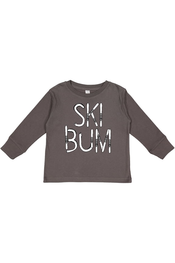 Ski Bum Boys or Girls Long Sleeve Toddler T-Shirt