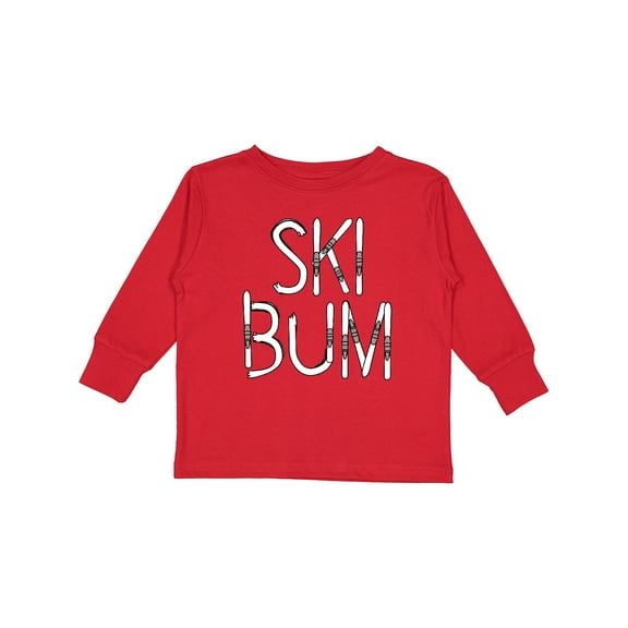 Inktastic Ski Bum Boys or Girls Long Sleeve Toddler T-Shirt