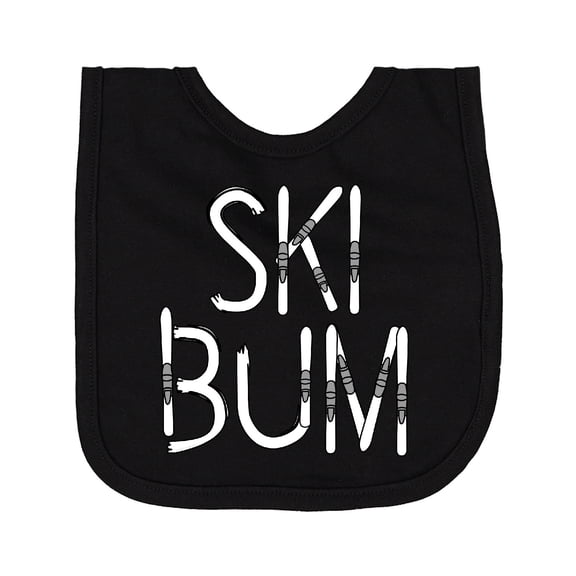 Inktastic Ski Bum Newborn Bib