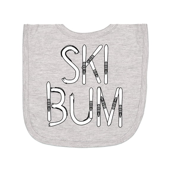 Inktastic Ski Bum Newborn Bib