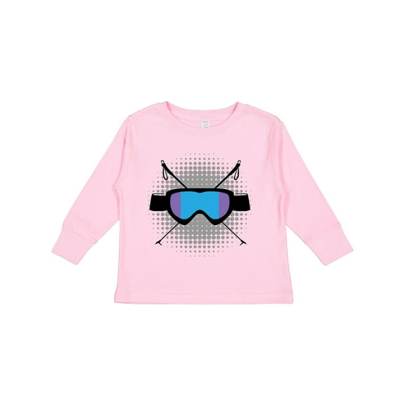 Inktastic Ski Mask Skiing Boys or Girls Long Sleeve Toddler T-Shirt