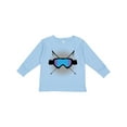 thumbnail image 1 of Inktastic Ski Mask Skiing Boys or Girls Long Sleeve Toddler T-Shirt, 1 of 5
