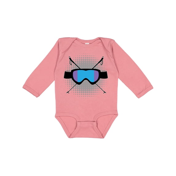Inktastic Ski Mask Skiing Gift Boys or Girls Long Sleeve Baby Bodysuit
