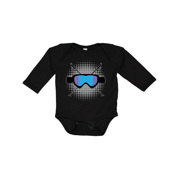 Inktastic Ski Mask Skiing Gift Boys or Girls Long Sleeve Baby Bodysuit