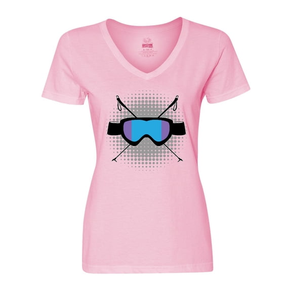 Inktastic Ski Mask Skiing Gift Women's V-Neck T-Shirt