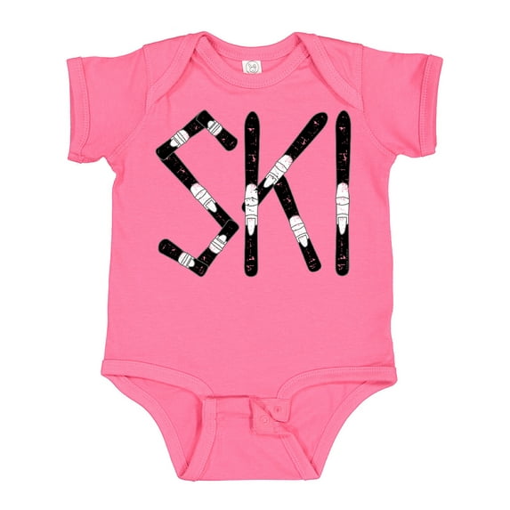 Inktastic Ski Rough Text Boys Baby Bodysuit
