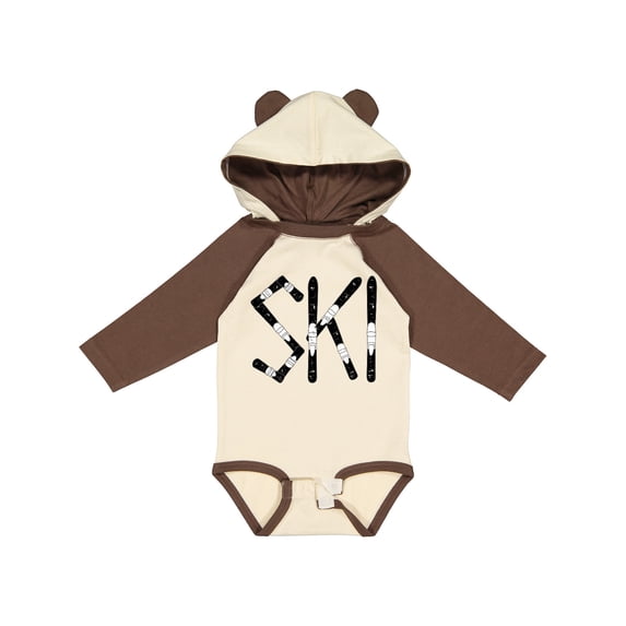 Inktastic Ski Rough Text Boys Long Sleeve Baby Bodysuit