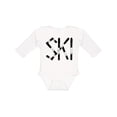 thumbnail image 1 of Inktastic Ski Rough Text Boys Long Sleeve Baby Bodysuit, 1 of 5