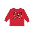 thumbnail image 1 of Inktastic Ski Rough Text Boys Long Sleeve Toddler T-Shirt, 1 of 5