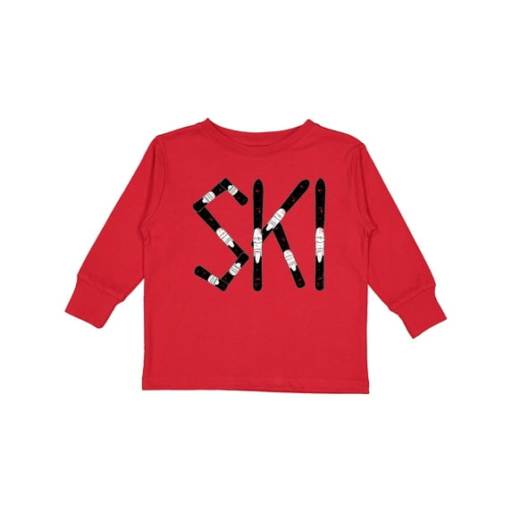 Inktastic Ski Rough Text Boys Long Sleeve Toddler T-Shirt