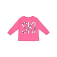 thumbnail image 1 of Inktastic Ski Rough Text Dark Boys Long Sleeve Toddler T-Shirt, 1 of 5