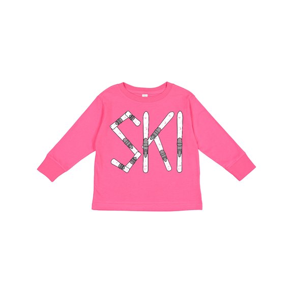 Inktastic Ski Rough Text Dark Boys Long Sleeve Toddler T-Shirt