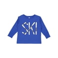 thumbnail image 1 of Inktastic Ski Rough Text Dark Boys Long Sleeve Toddler T-Shirt, 1 of 5