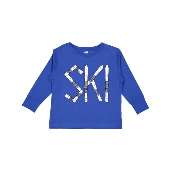 Inktastic Ski Rough Text Dark Boys Long Sleeve Toddler T-Shirt
