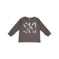 thumbnail image 1 of Inktastic Ski Rough Text Dark Boys Long Sleeve Toddler T-Shirt, 1 of 5