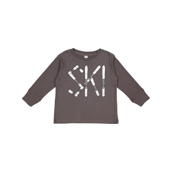 Inktastic Ski Rough Text Dark Boys Long Sleeve Toddler T-Shirt