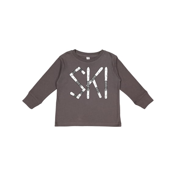 Inktastic Ski Rough Text Dark Boys Long Sleeve Toddler T-Shirt