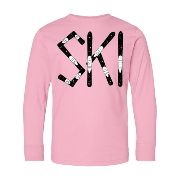 Inktastic Ski Rough Text Long Sleeve Youth T-Shirt