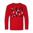 thumbnail image 1 of Inktastic Ski Rough Text Long Sleeve Youth T-Shirt, 1 of 5