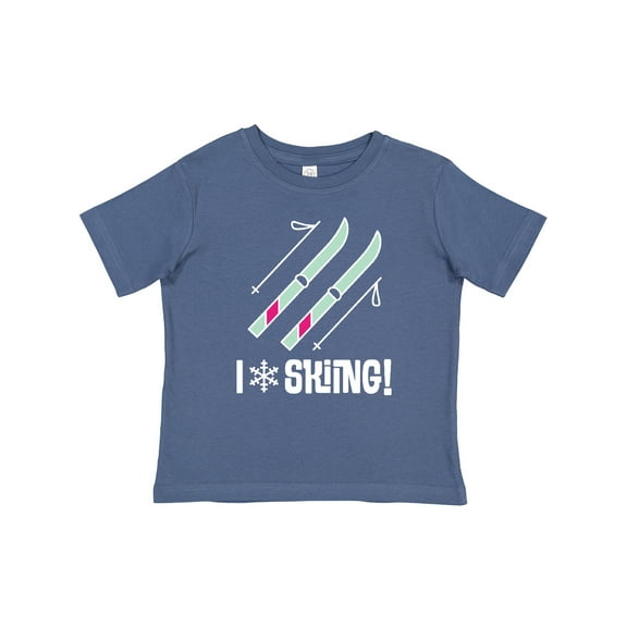 Inktastic Skier I Love Skiing Girls Baby T-Shirt