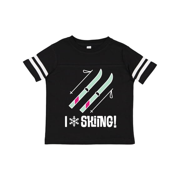 Inktastic Skier I Love Skiing Girls Toddler T-Shirt