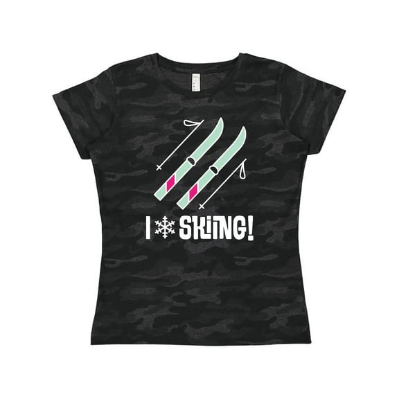 Inktastic Skier I Love Skiing Women's T-Shirt