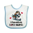 thumbnail image 1 of Inktastic Skiing Beagle Puppy Skier Boys or Girls Baby Bib, 1 of 4
