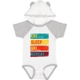 thumbnail image 1 of Inktastic Skiing Eat Sleep Ski Repeat Boys or Girls Baby Bodysuit, 1 of 5
