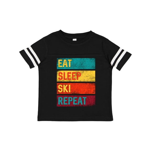 Inktastic Skiing Eat Sleep Ski Repeat Boys or Girls Toddler T-Shirt