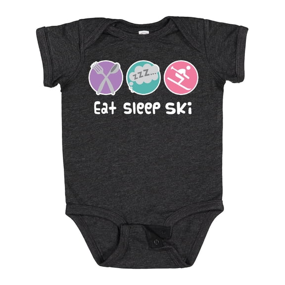 Inktastic Skiing Eat Sleep Ski Sports Girls Baby Bodysuit