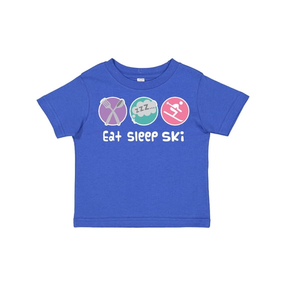 Inktastic Skiing Eat Sleep Ski Sports Girls Toddler T-Shirt