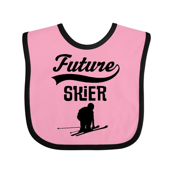 Inktastic Skiing Future Skier Boys or Girls Baby Bib