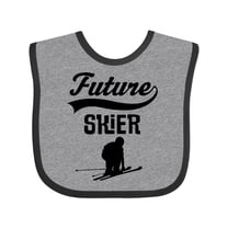 Inktastic Skiing Future Skier Boys or Girls Baby Bib