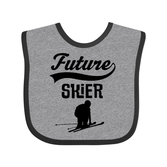 Inktastic Skiing Future Skier Boys or Girls Baby Bib