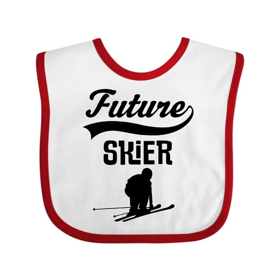 Inktastic Skiing Future Skier Boys or Girls Baby Bib