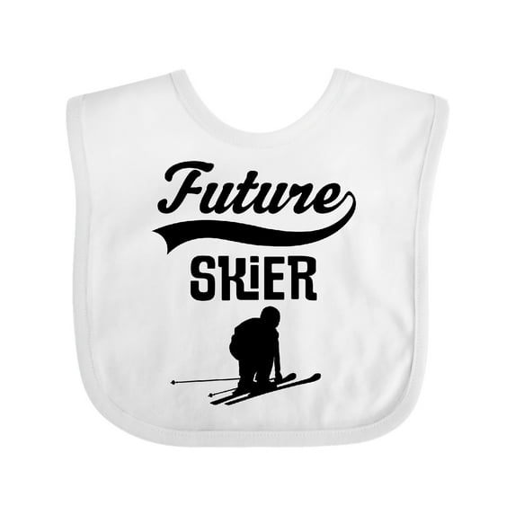Inktastic Skiing Future Skier Boys or Girls Baby Bib