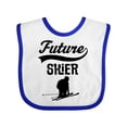 thumbnail image 1 of Inktastic Skiing Future Skier Boys or Girls Baby Bib, 1 of 4
